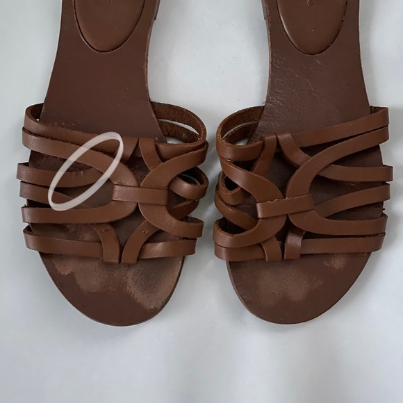 Mango Leather Cross Sandals - Picture 2 of 5